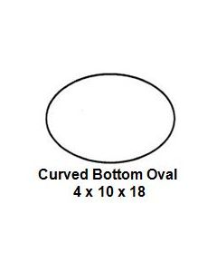 Curved Bottom Oval Slump/Hump Mold (4 x 10 x 18) - While Supplies Last
