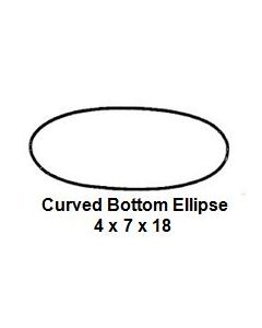 Curved Bottom Ellipse Slump/Hump Mold (4 x 7 x 18) - While Supplies Last