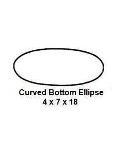 Curved Bottom Ellipse Slump/Hump Mold (4 x 7 x 18)