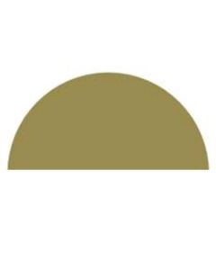 26" x 3/4" Half Round High Alumina Kiln Shelf