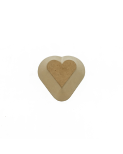 Wood Drape Mold: Heart 4 in