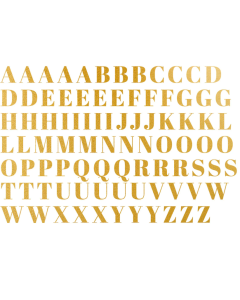 Gold Letters Overglaze Decal