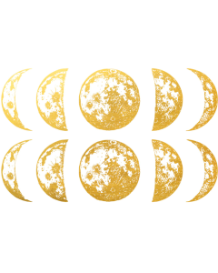 Gold Moon Phases Overglaze Decal