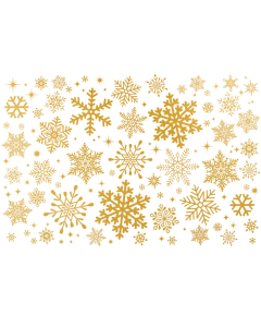 Gold Snowflake Overglaze Decal