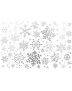 White Gold Snowflake Overglaze Decal