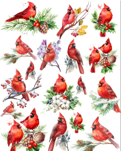 Cardinal Overglaze Decal