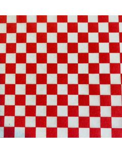Red Checkerboard Underglaze Transfer 
