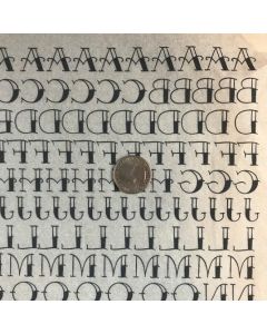 Tattoo Font Underglaze Transfer 
