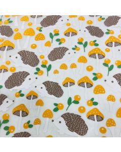 Hedgehog and Mushroom Underglaze Transfer 