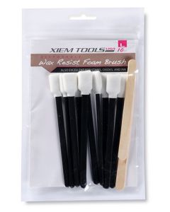 Xiem Wax Resist Foam Brush: Large (Set of 10)