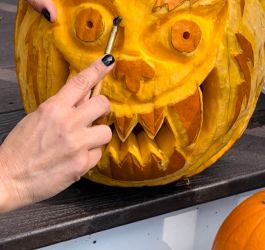 Carving a Jack-O-Lantern Using Ceramic Artist's Tools!