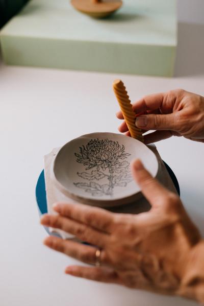DIY Screenprinted Ring Dish: A Printmaking Meets Clay Project