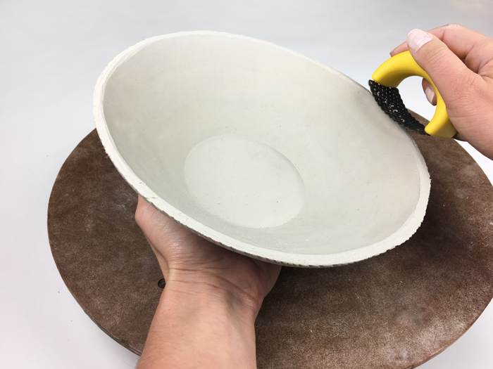 Hand building a large yarn bowl from a slab. : r/Pottery